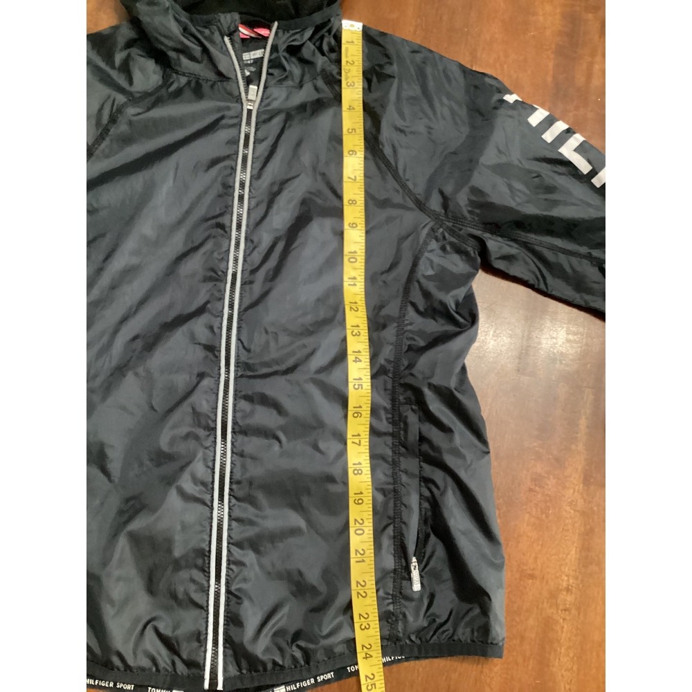 Tommy Hilfiger Sport Windbreaker Jacket Women's Black Full Zip Lightweight - Picture 12 of 12